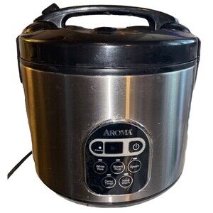 AROMA ARC-150SB 5 qt Digital Cool-Touch Rice Cooker Silver EXCELLENT CONDITION